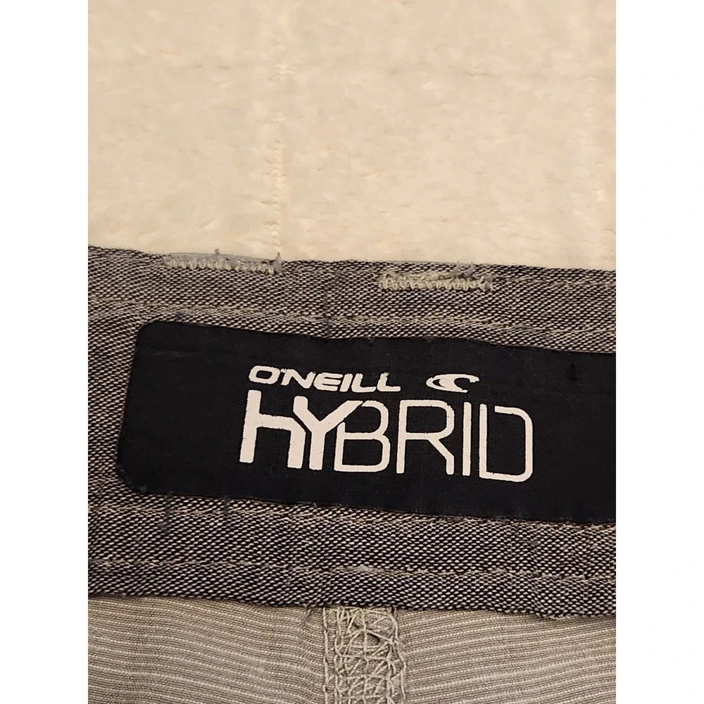 O'Neill Hybrid Shorts Mens 36 Gray Stretch Boardwalk Walk Flat Front Shorts Surf